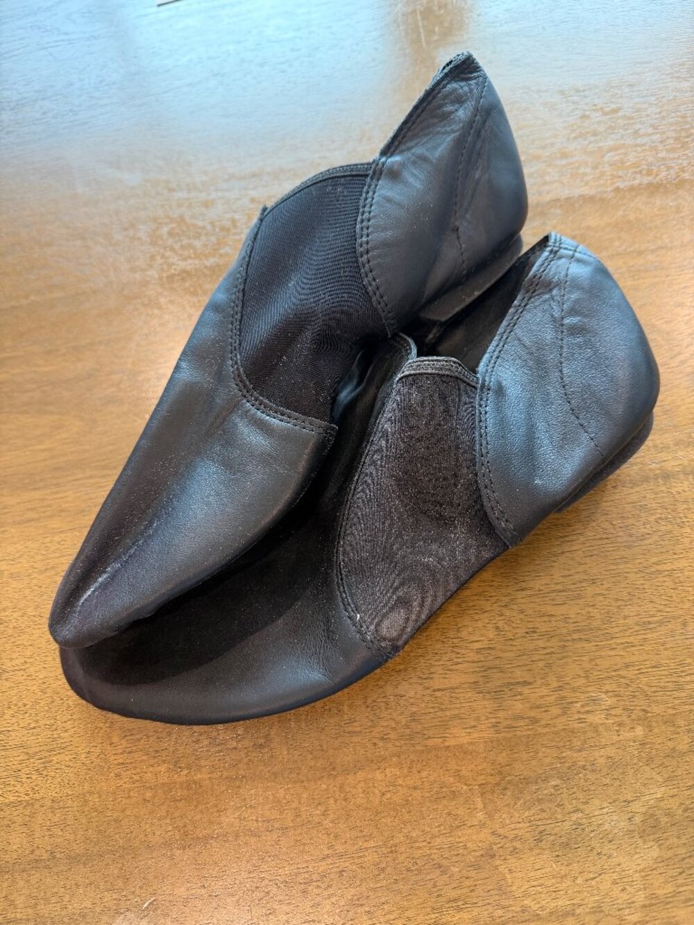 Capezio Men's Black Leather Jazz Shoes Size 13.5 – Slip-On Dance Shoes